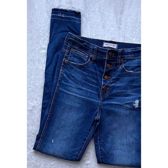 Madewell Taller 10" High-Rise Skinny Jeans: Drop-Hem Edition in Rosecliff Wash - Picture 7 of 16